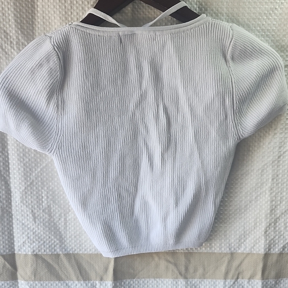 Idem ditto White Knit Crop Top - Picture 2 of 5